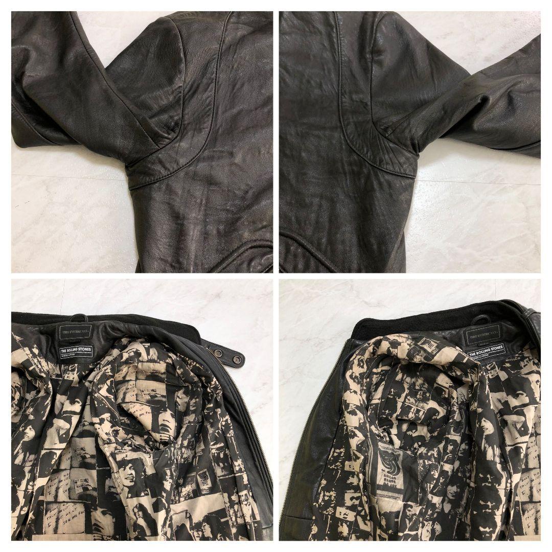 美品☆HYSTERIC GLAMOUR　ローリングストーンズ　ライダース　黒　革