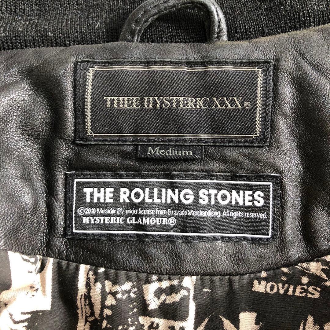美品☆HYSTERIC GLAMOUR　ローリングストーンズ　ライダース　黒　革
