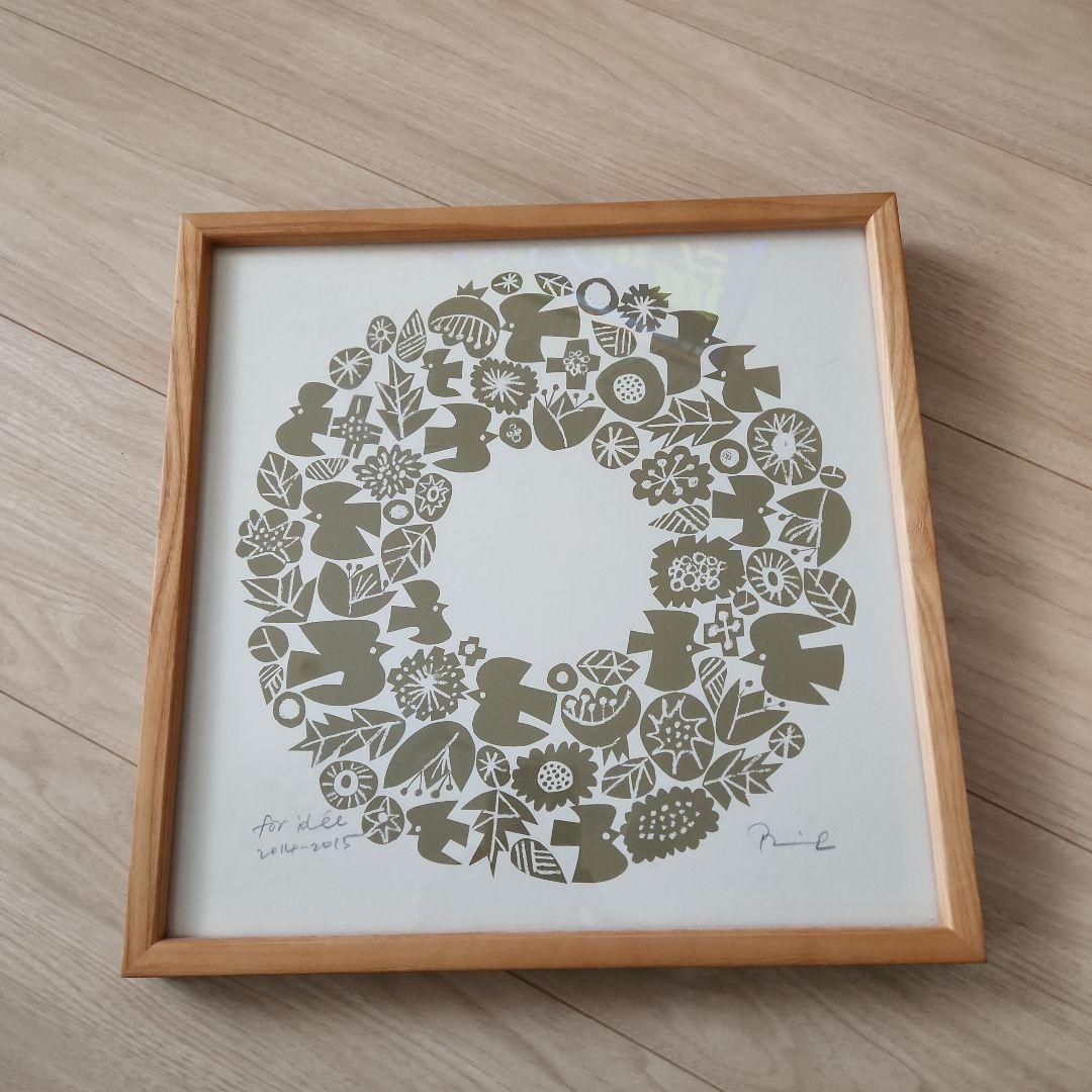 バーズワーズ　額付きシルクスクリーン