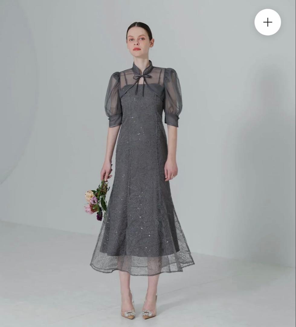 leja マーメイドスパンコールワンピース　ボレロ付き