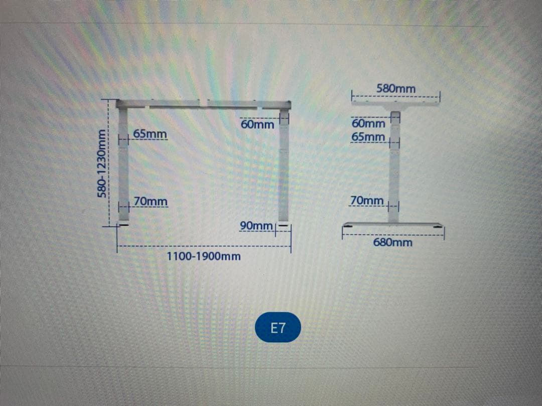 電動昇降デスクFLEXISPOT E7 天板付き