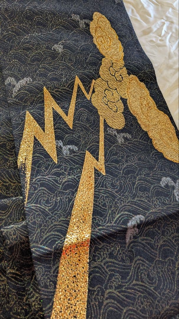 【新品】金色の龍 袋帯 幅31cm•長さ448cm