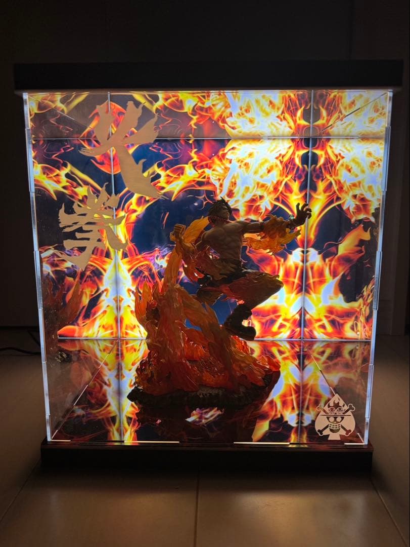 POP MAXIMUM ワンピース フィギュア エース 火拳 LEDケース付き