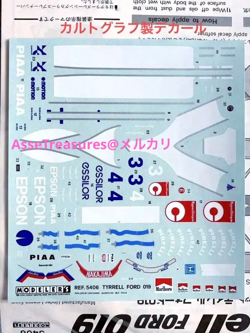 良状態 当時モノ WAVE/モデラーズ 1/24 ティレル・フォード 018