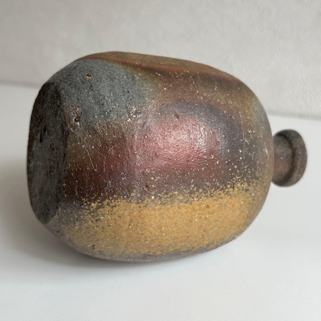 各見政峯 (政美) 備前 牡丹餅 徳利 共箱