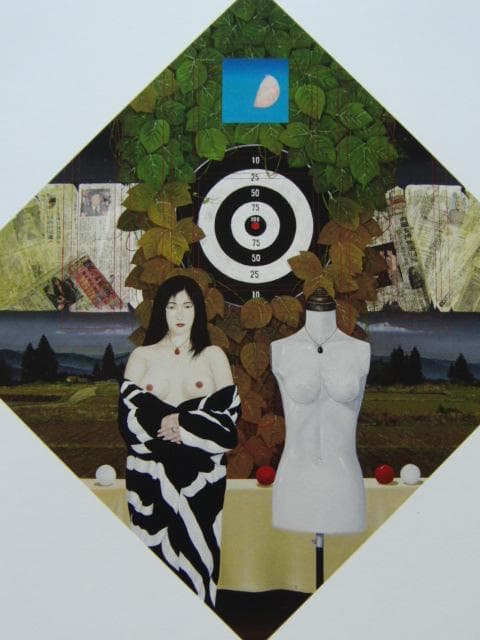 中村 静男、「月光譚」、希少な額装用画集より、新品高級額装付、状態良好