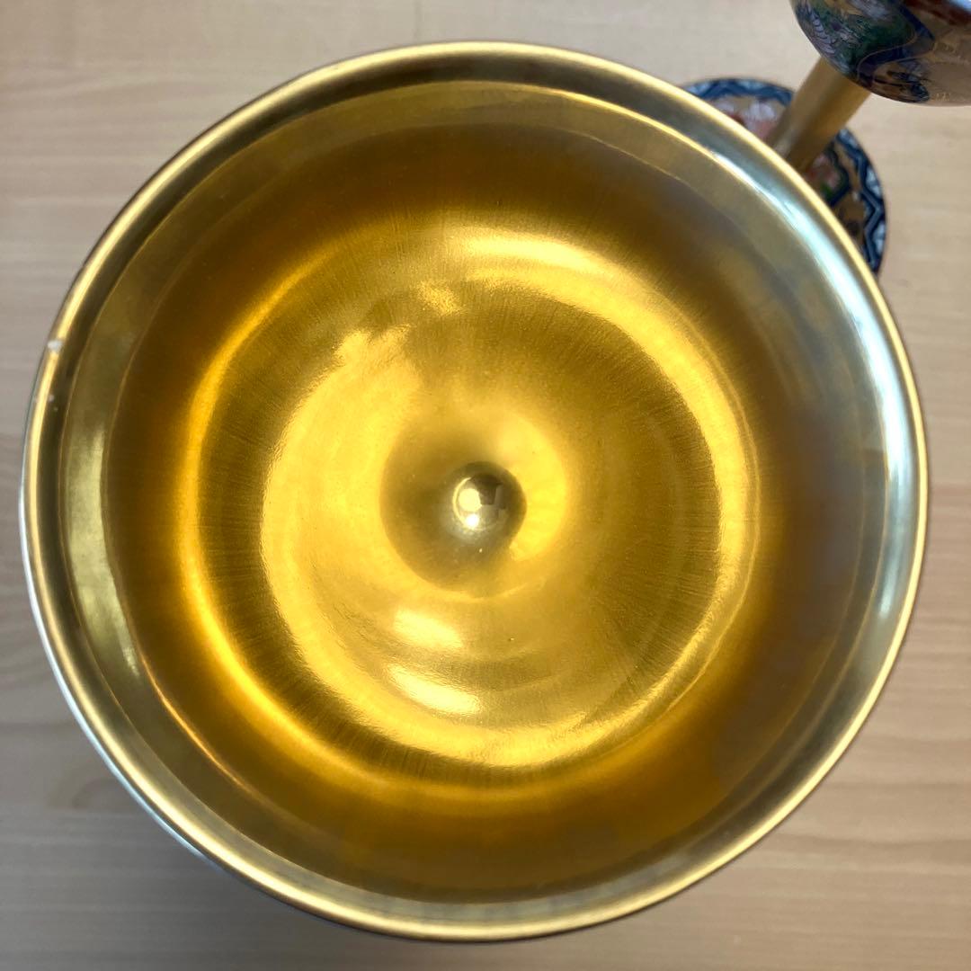 其泉作　極錦金彩古伊万里　日肥 其泉作　昭和年製　ペアワインカップ　元箱