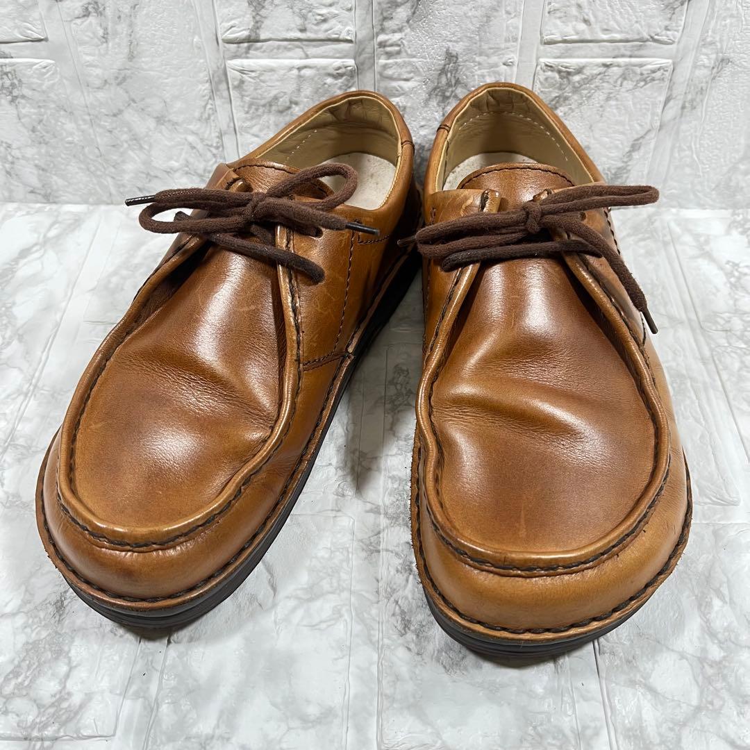 【美品】BIRKENSTOCK レザー　スニーカー　ワラビー　ブラウン　25㎝
