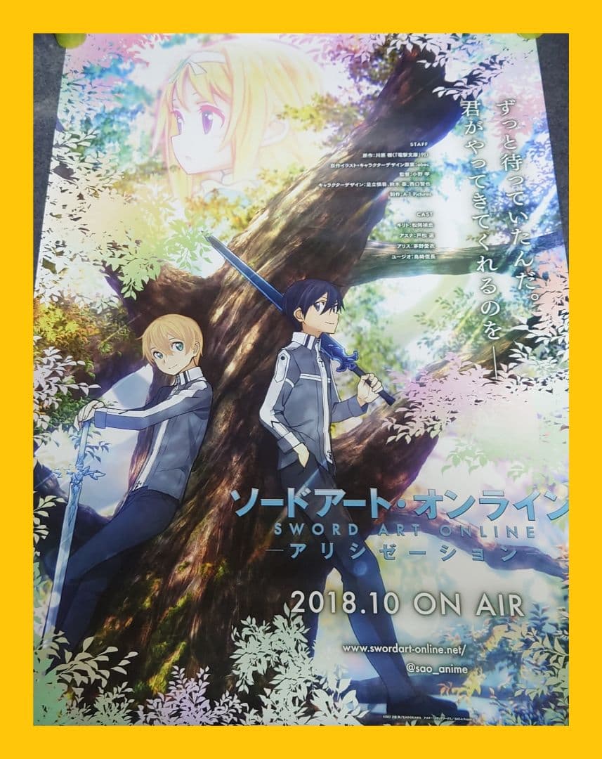 【非売品】ソードアート・オンライン アリシゼーション 告知ポスター 2枚組 ❌傷