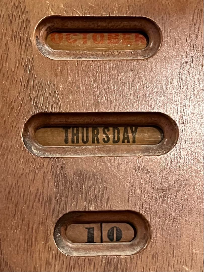 【一点もの】木製卓上カレンダー アンティーク ヴィンテージ