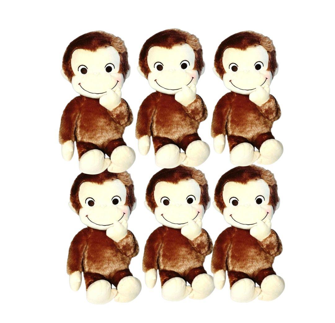 H.R.出品 6体 おさるのジョージ 赤いほっぺ ぬいぐるみ ピュアキラ