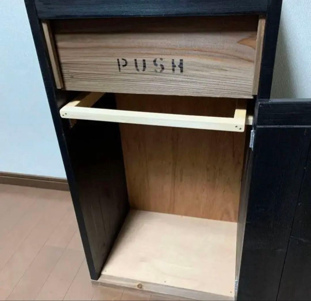 45L ダストボックス　黒茶　アメリカン　お洒落ゴミ箱　男前インテリア