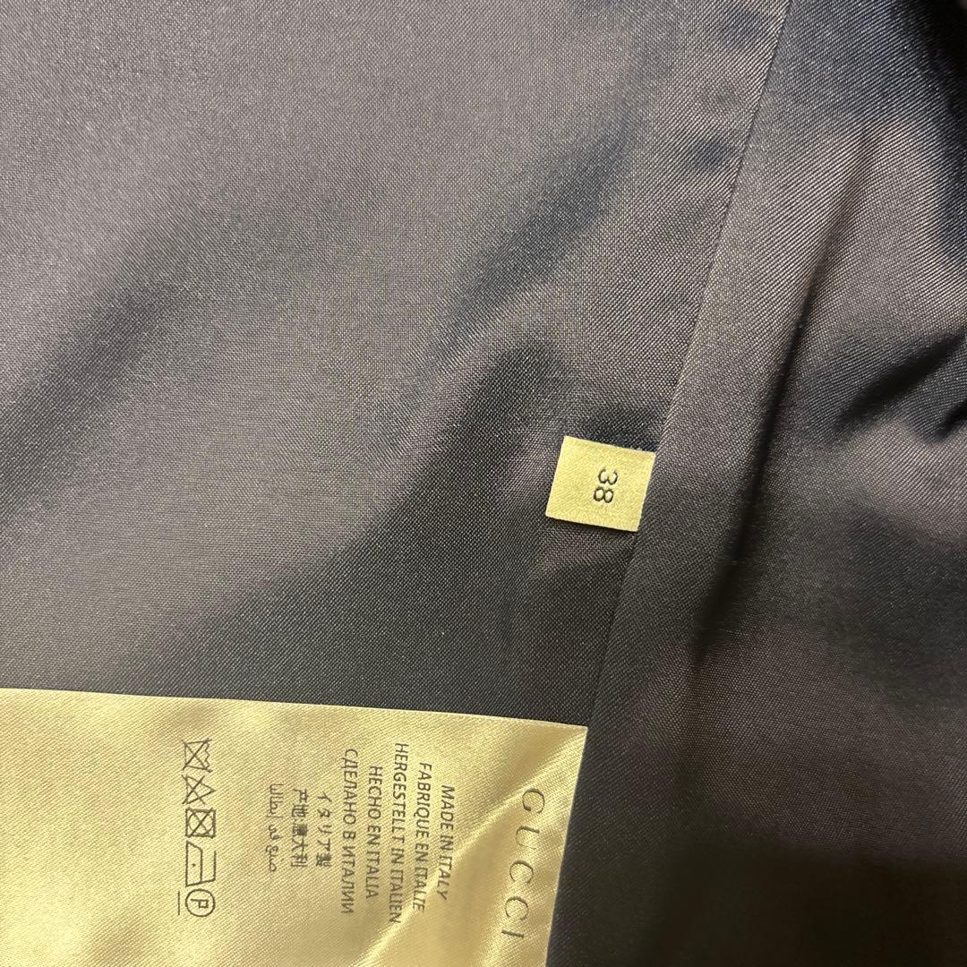 年末セール‼️美品 グッチ チェスターコート 38 ネイビー