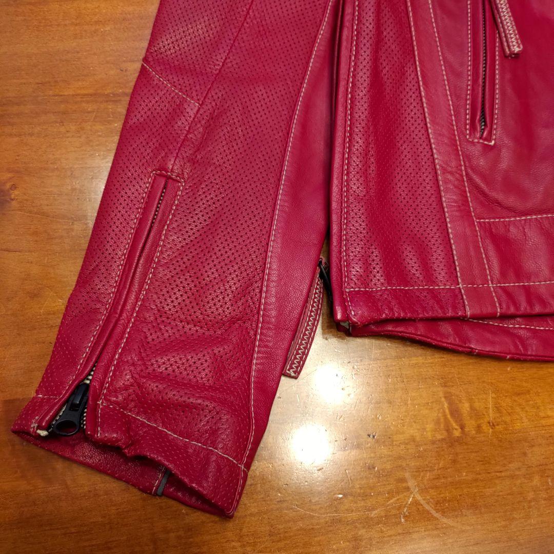UNION JAP 赤いレザージャケット Lサイズ