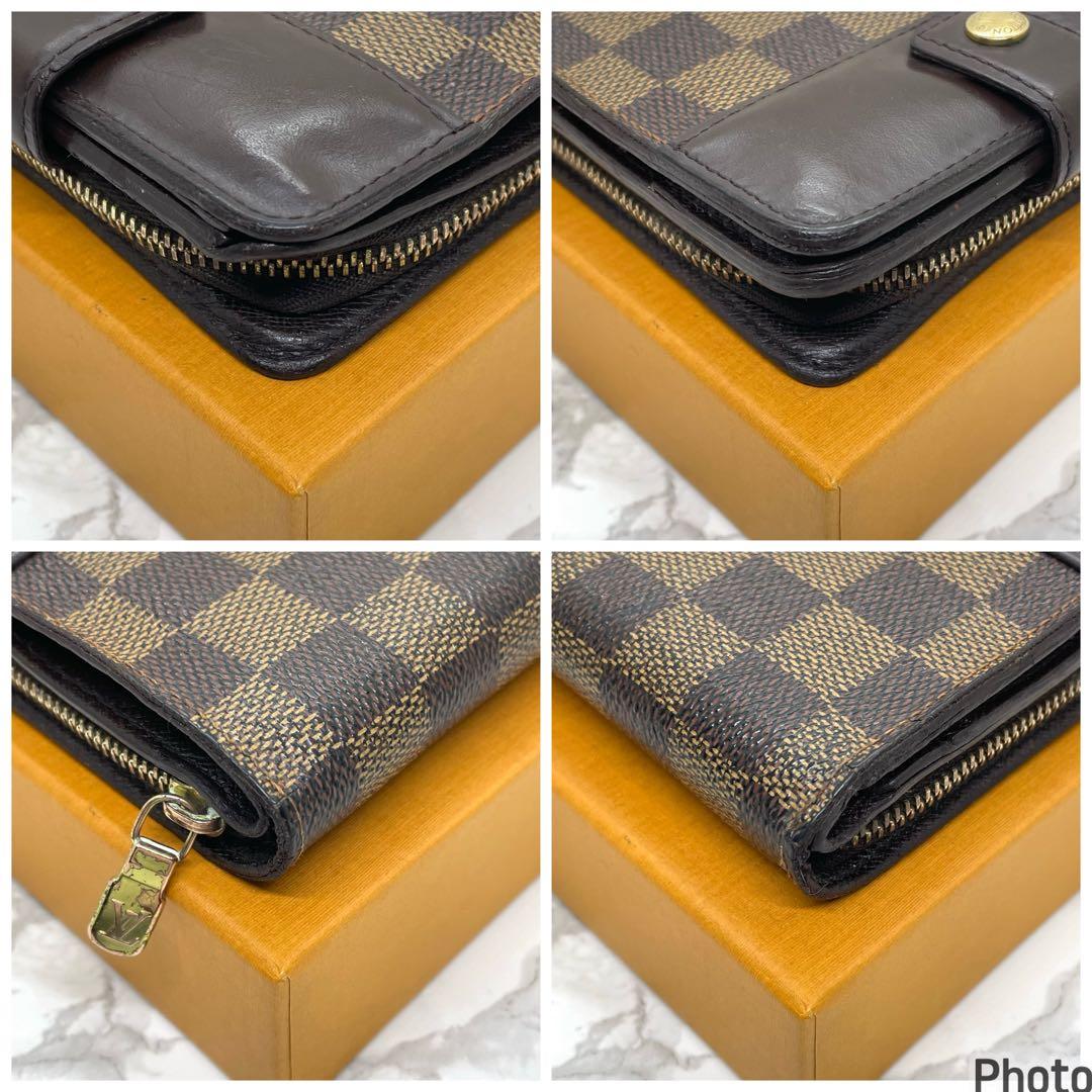 ルイヴィトン　ダミエ　コンパクト　ジップ　二つ折り財布