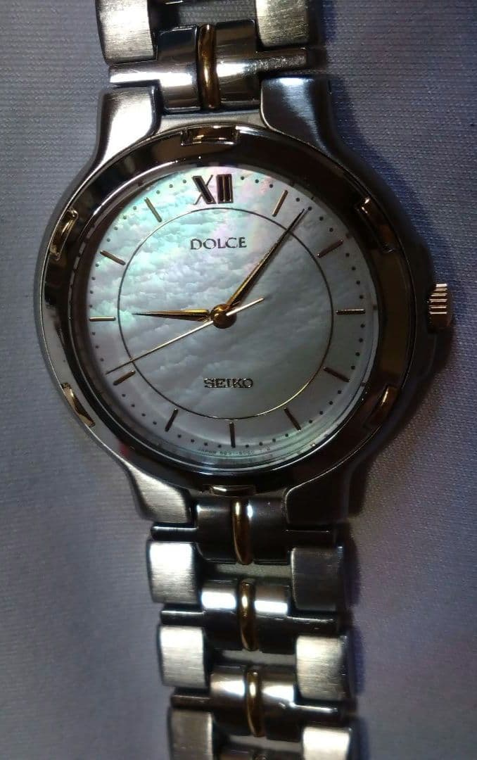 セイコー　ドルチェ　シェル文字盤　美品！①