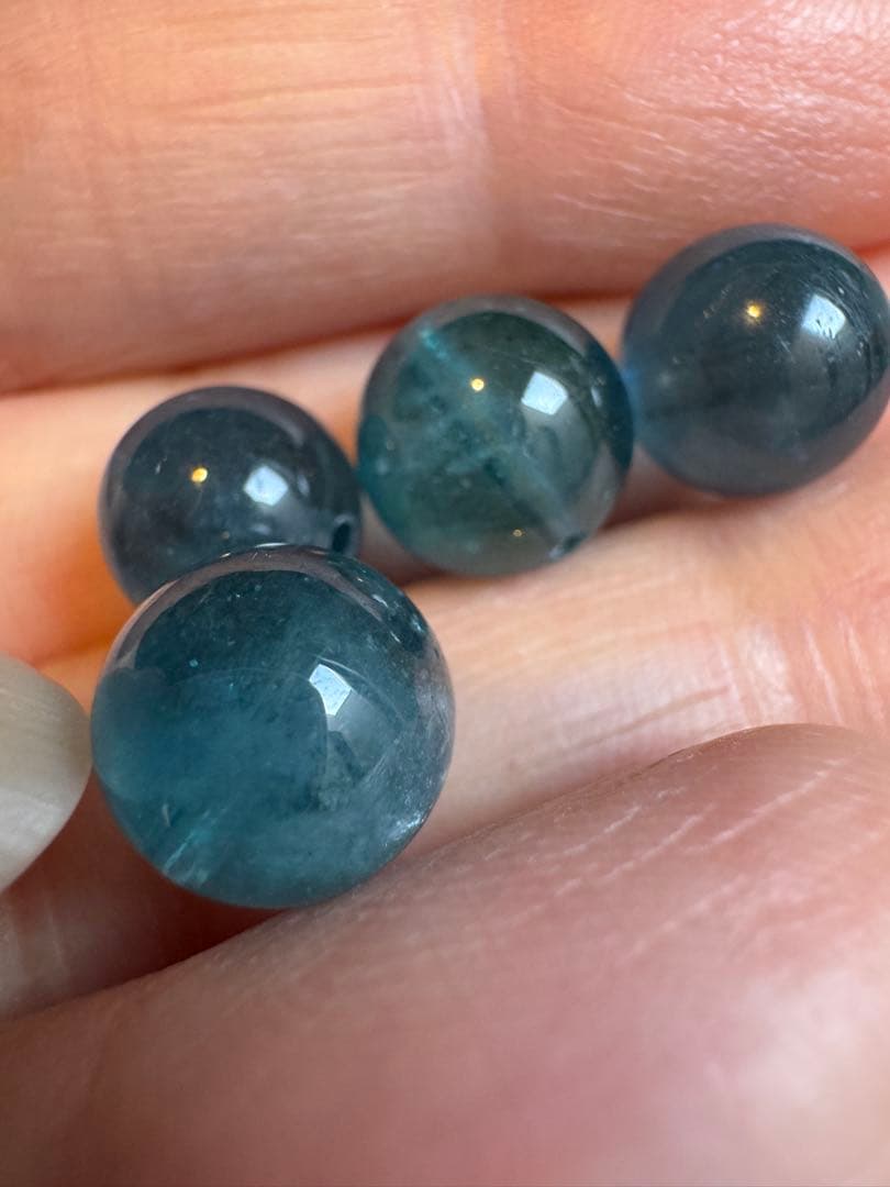 宝石品質　ラリマーデザインブレスレット