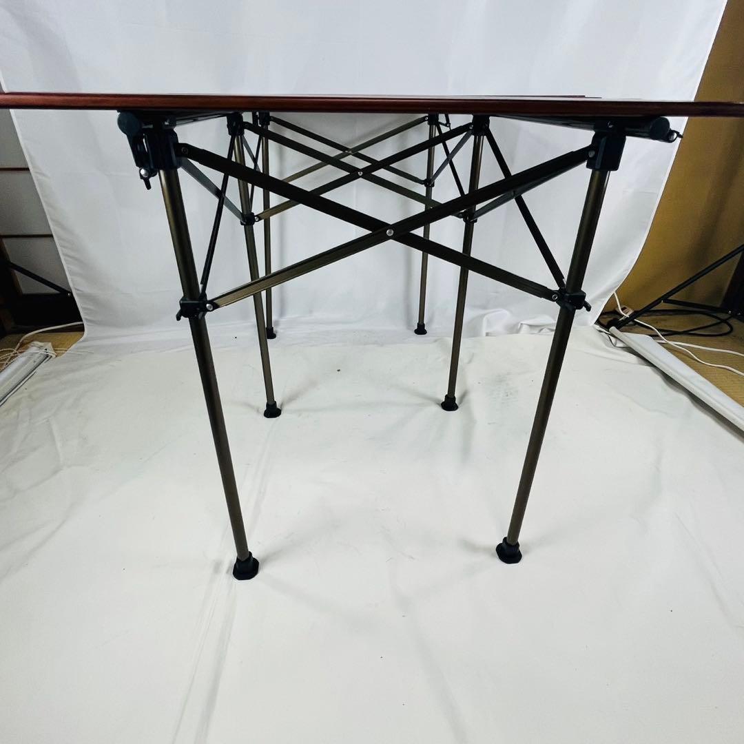 【良品】 Coleman コールマン ウッドロールテーブル 110×70×71