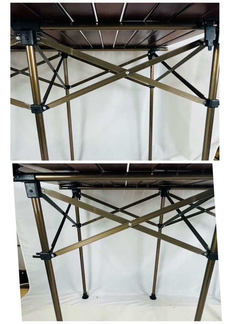 【良品】 Coleman コールマン ウッドロールテーブル 110×70×71