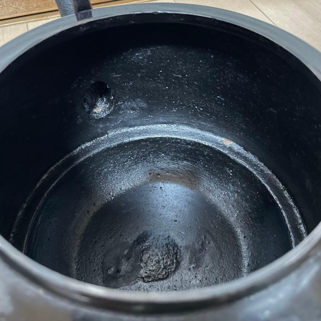 【未使用品】長文堂　大型鉄瓶　南部鉄瓶　鉄瓶
