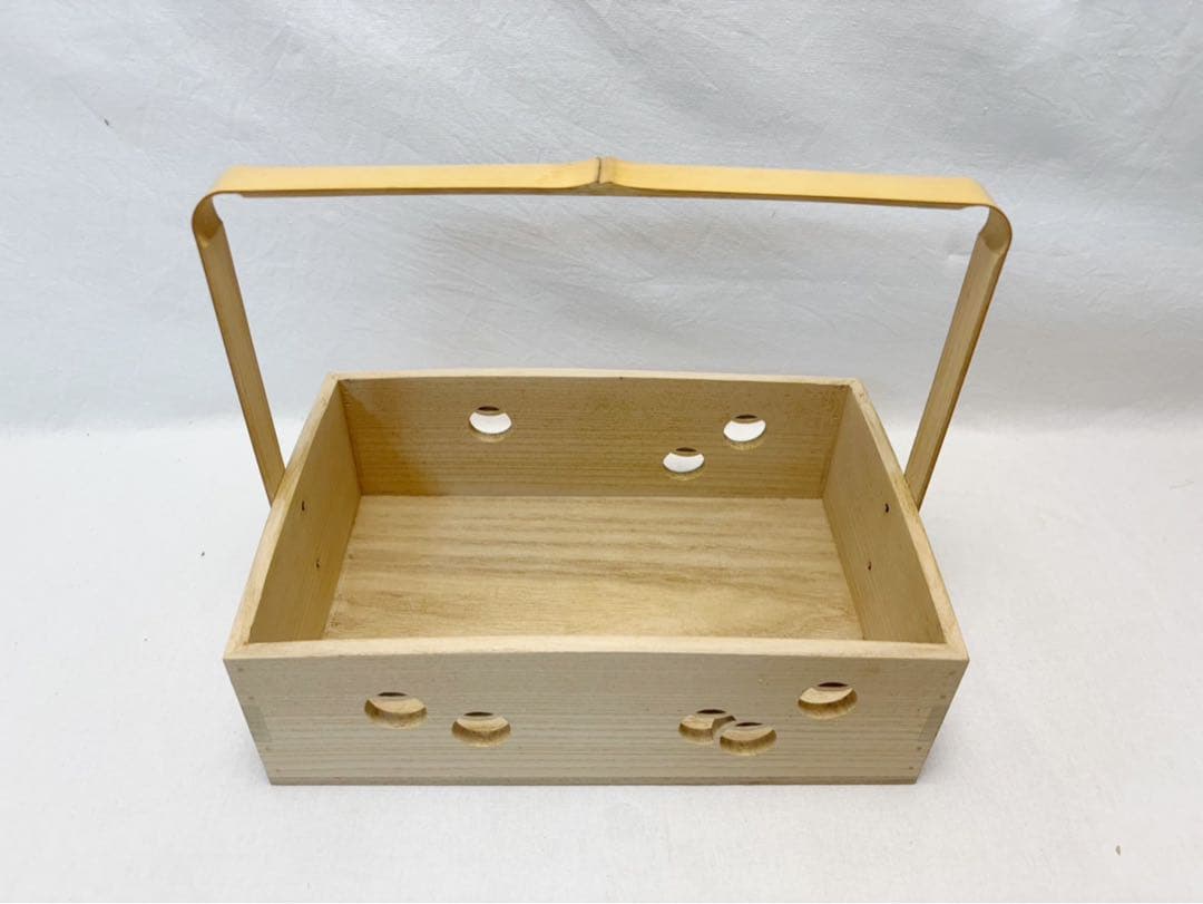 ほぼ未使用 茶道具 桐 一燈好写 つぼつぼ透かし 手持ち莨盆 喫煙具 木工芸