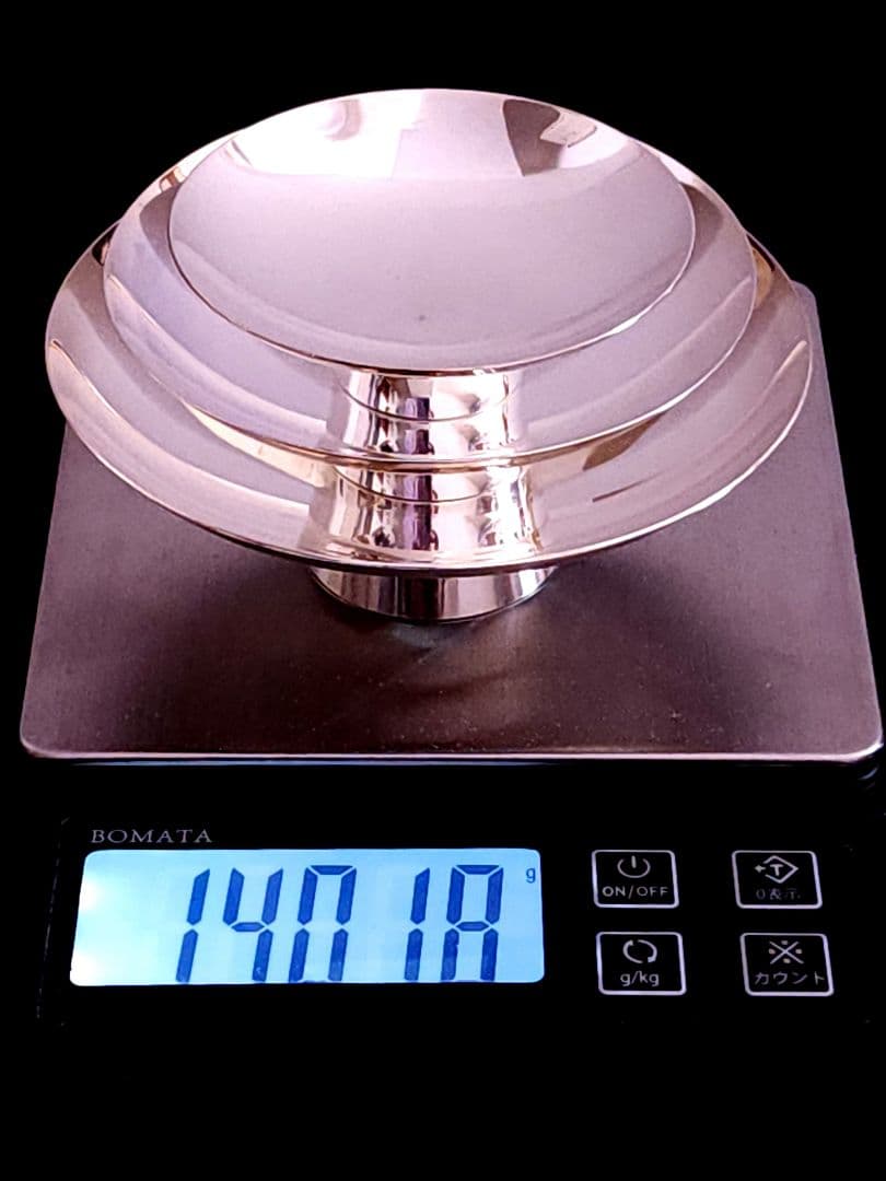 純銀 盃 140.18g 箱付 銀盃 謹呈品 ミノルタカメラ/服部時計店光学部