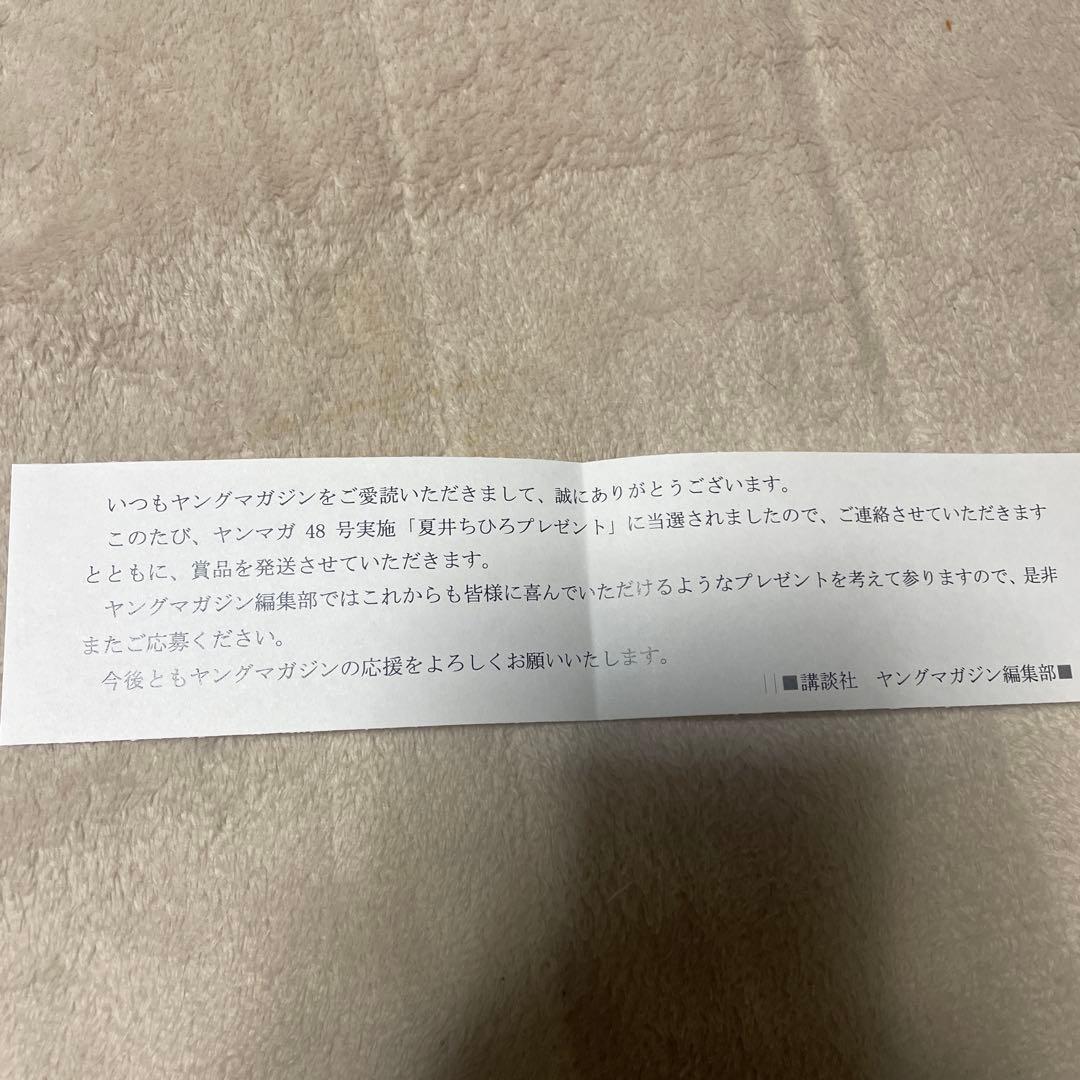 ヤングマガジン48号 夏井ちひろ サイン入りチェキ