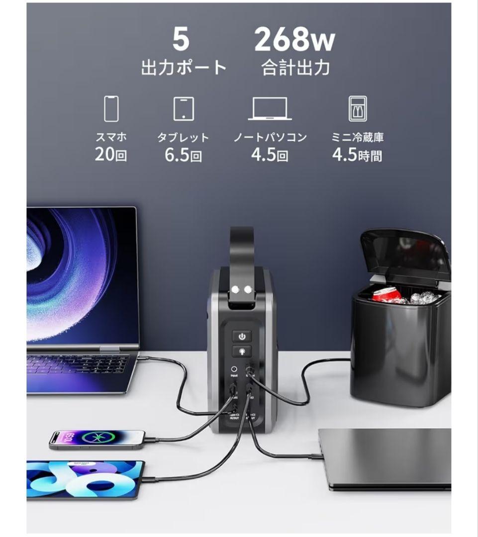 【新品】PONAMOS Power CUBE ポータブル電源 60000mAh