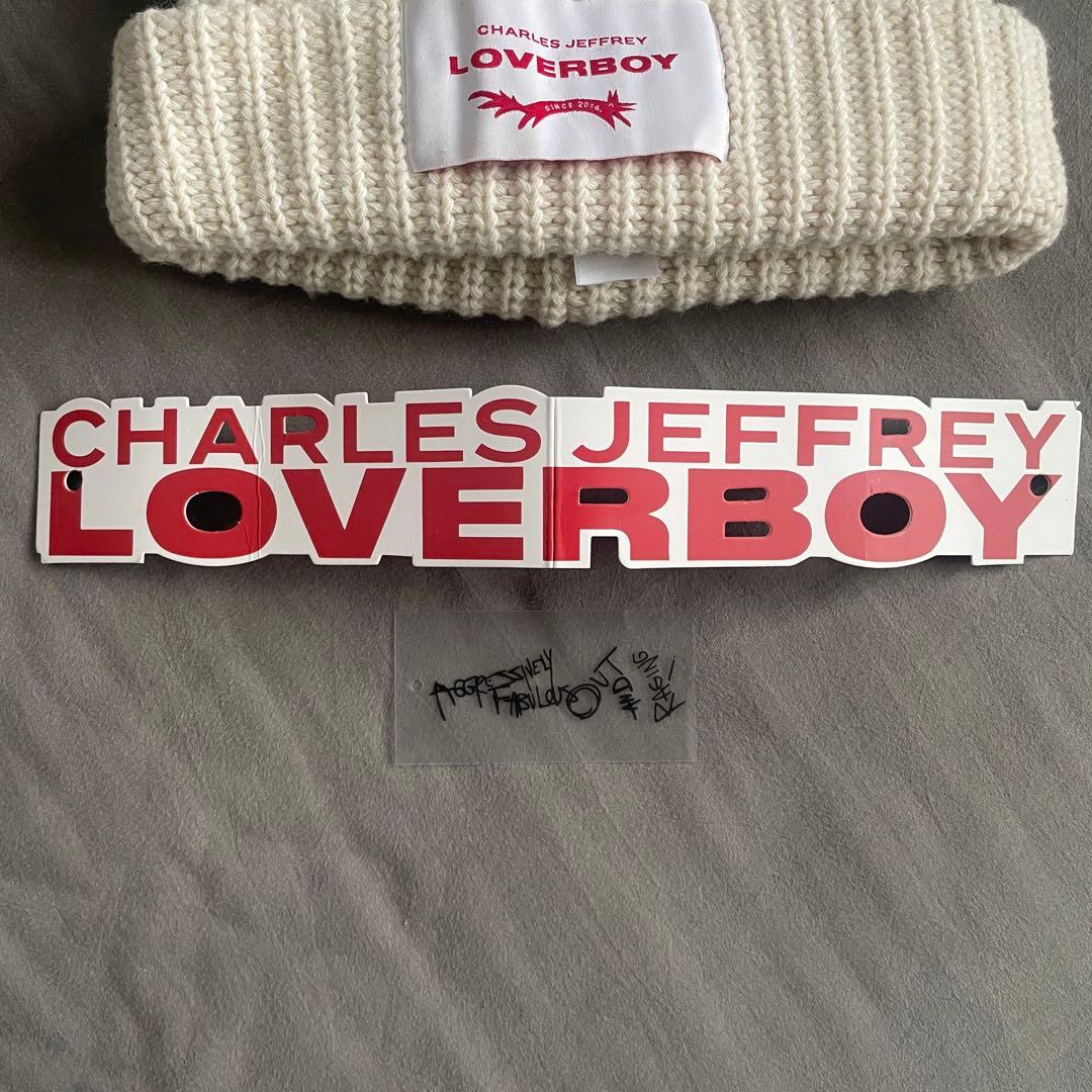 Charles Jeffrey loverboy 猫耳 ニット帽 ホワイト