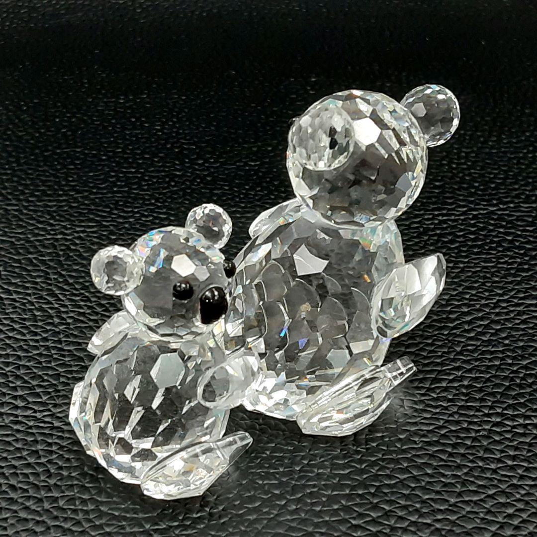 P387 スワロフスキー クリスタル コアラ 親子 2頭セット　お