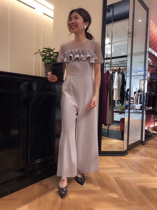 新品タグ付き グレースコンチネンタル パーティドレス フリルワイドサロペット