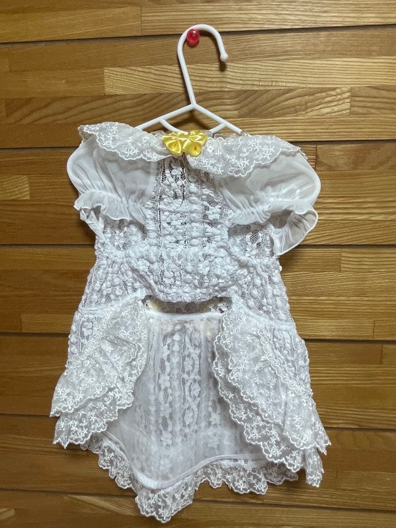 きゃんナナ 犬服 サマーレースワンピース Ｌサイズ イエロー