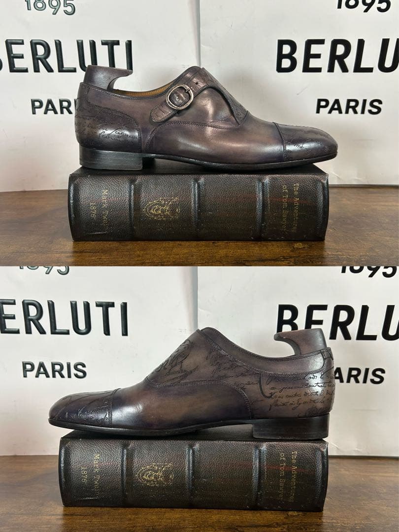 廃盤52万　Berluti シングルモンクストラップ　シューズ　オルガ期　7.5