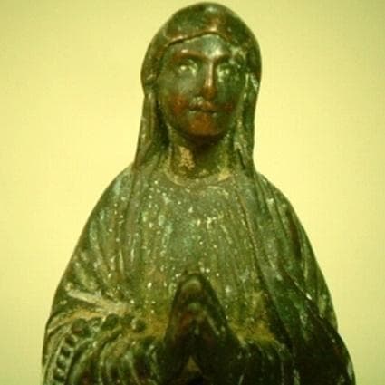 【1800年代】《cl152》フランス アンティーク 聖マリア 自立像