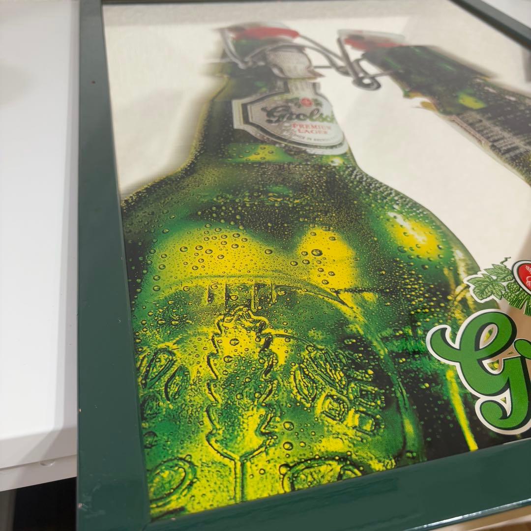 ビンテージ パブミラー GROLSCH BEER グロールシュ アンティーク 鏡