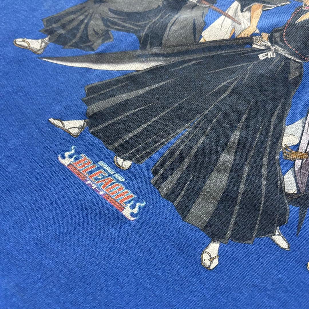 最高峰 00s BLEACH ブリーチ Tシャツ 護廷十三隊 ブルー M アニメ