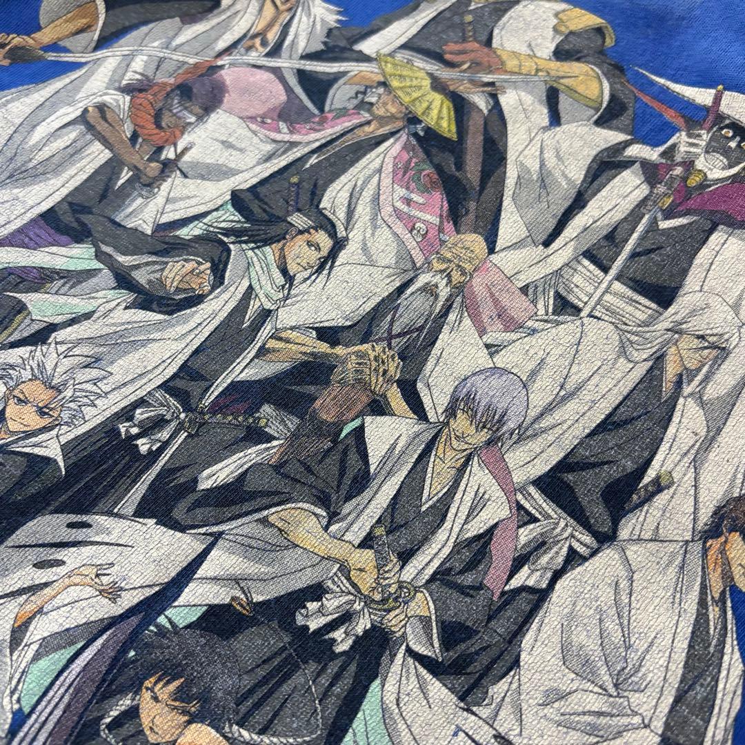 最高峰 00s BLEACH ブリーチ Tシャツ 護廷十三隊 ブルー M アニメ