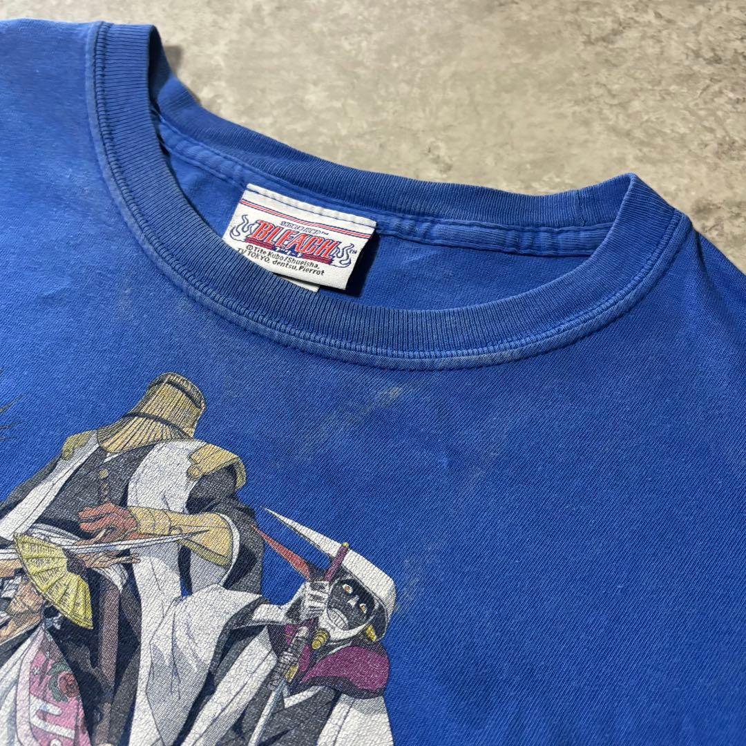 最高峰 00s BLEACH ブリーチ Tシャツ 護廷十三隊 ブルー M アニメ