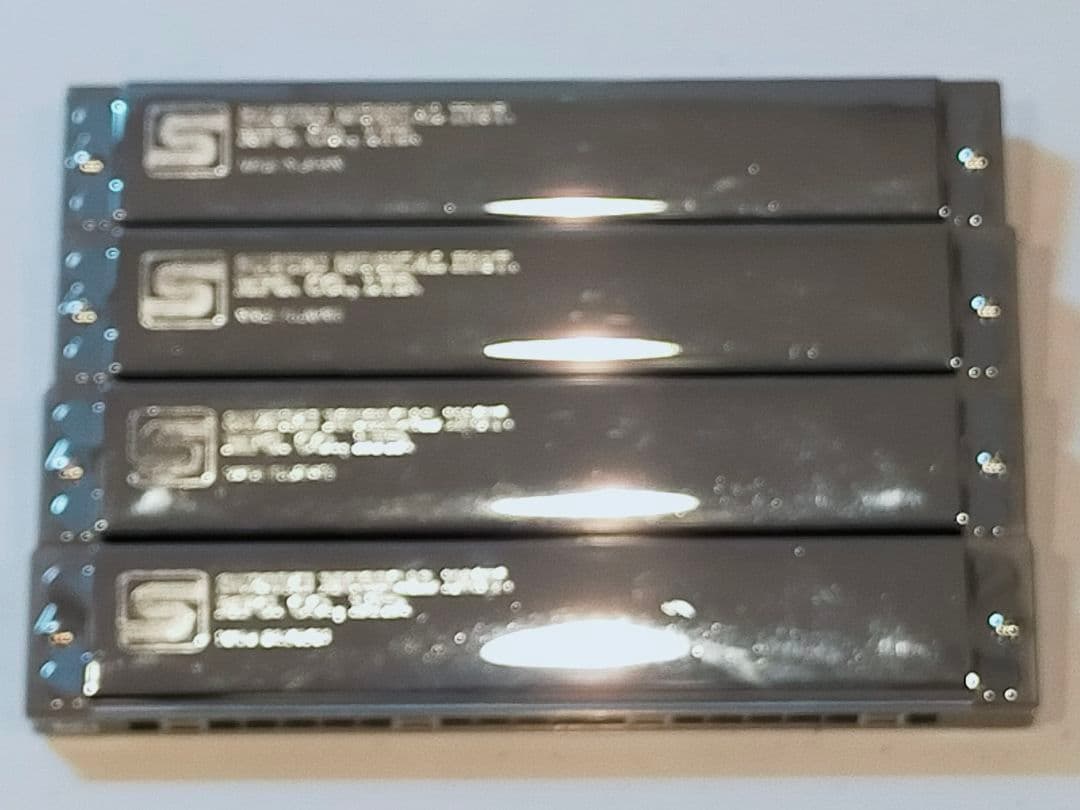 【中古品】SUZUKI 21穴複音ハーモニカ４本 F、F#、Fm、F#m