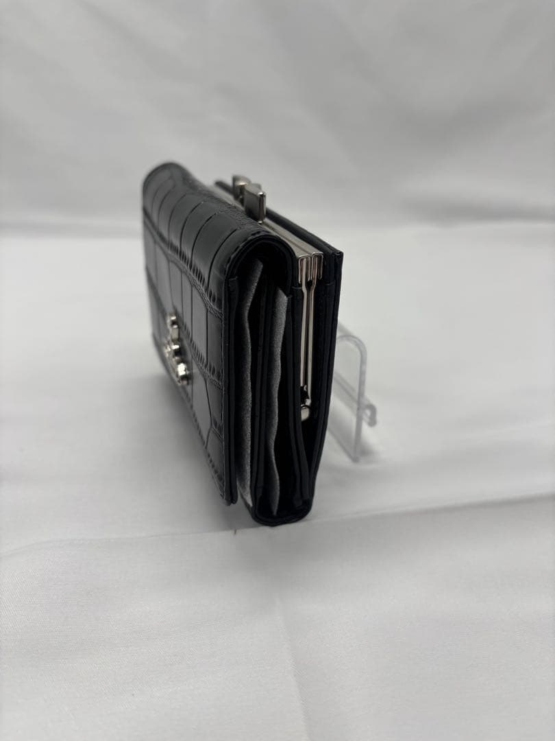 Vivienne Westwood ブラック クロコダイル柄　三つ折り財布