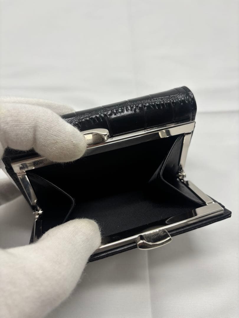 Vivienne Westwood ブラック クロコダイル柄　三つ折り財布