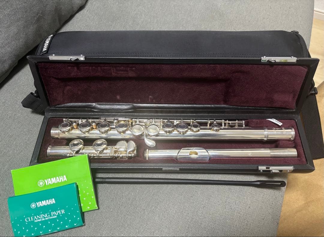 YAMAHA フルート本体 銀メッキ クリーニングペーパー付き