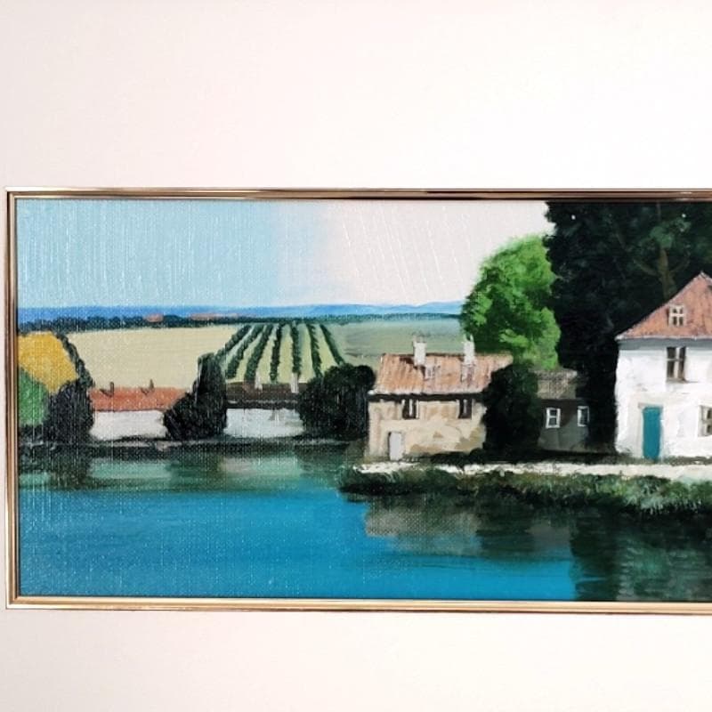 ☆春野修一☆「プロヴァンス」油絵　WSM　未使用額！