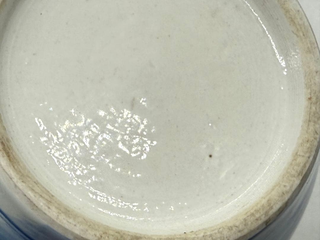 中国　清時代　染付　花卉紋壺　送料込み251020