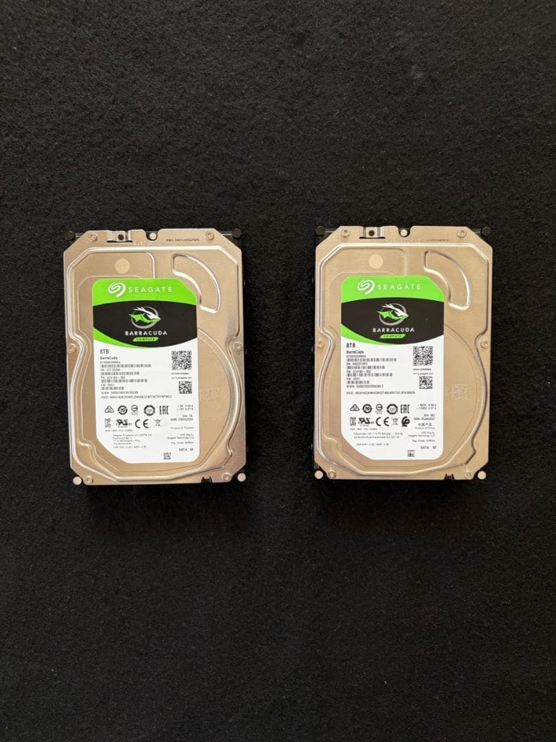 Seagate BarraCuda 8TB HDD x 2 16TB ④