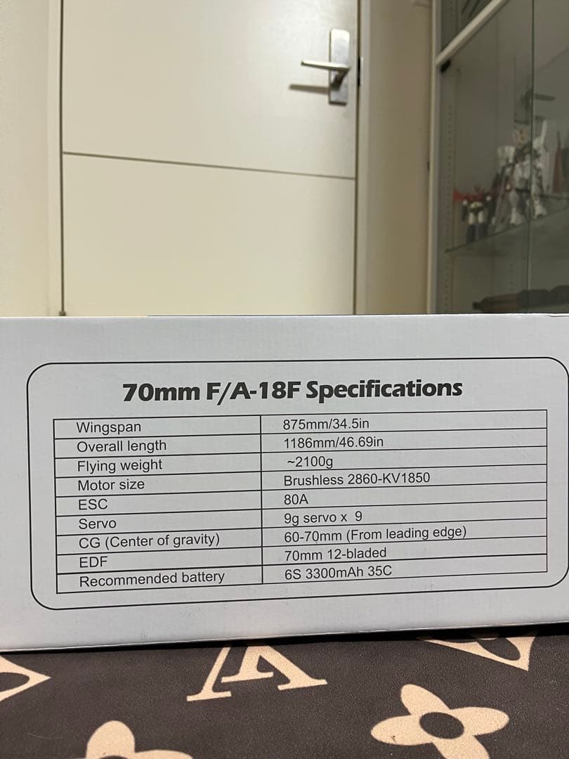 ラジコン飛行機F/A-18F V2 70mm スケールモデルキット