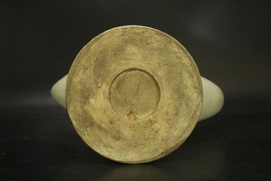 古清水 粟田焼 仁清写 鳳凰 香炉 25cmx11cm(LC639)