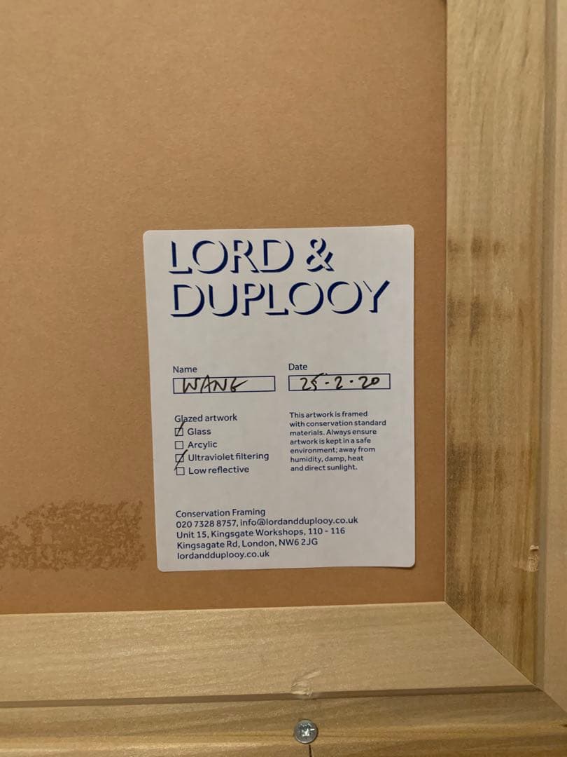 Mr. Slowboy dunhill額装ジグレーイラスト限定2点シリアルNo2