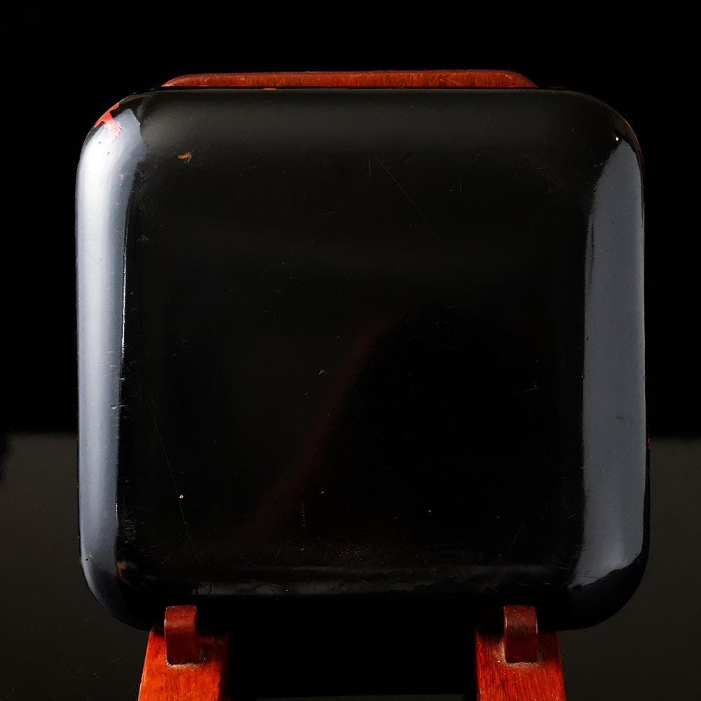 時代年代物 木製漆器 鎌倉彫 牡丹文 長方盆 飾皿 茶道具 煎茶道具 黄布