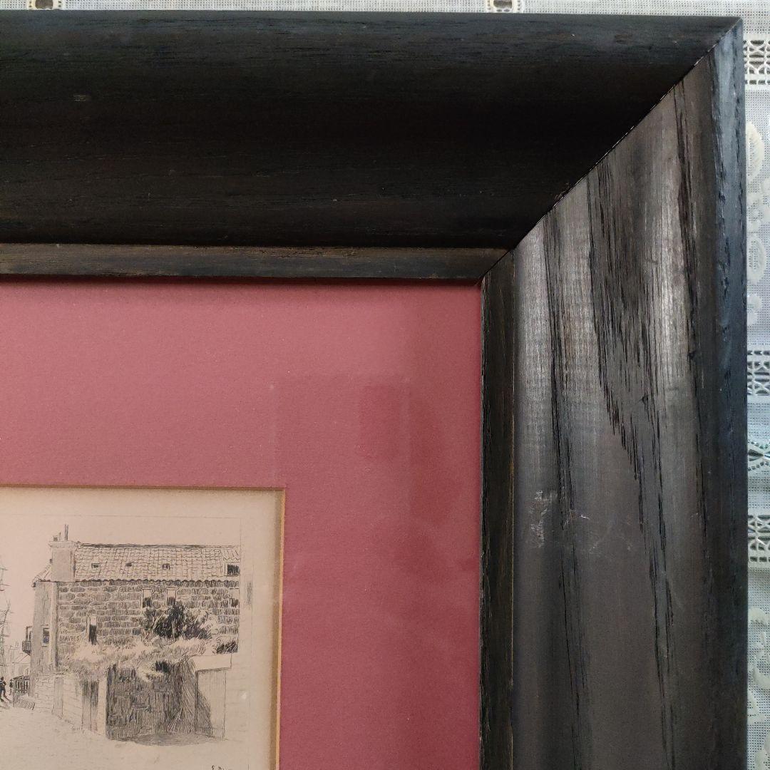 デュエス E. Duez 銅版画『ノルマンディーの港町』1892年制作他、計2点